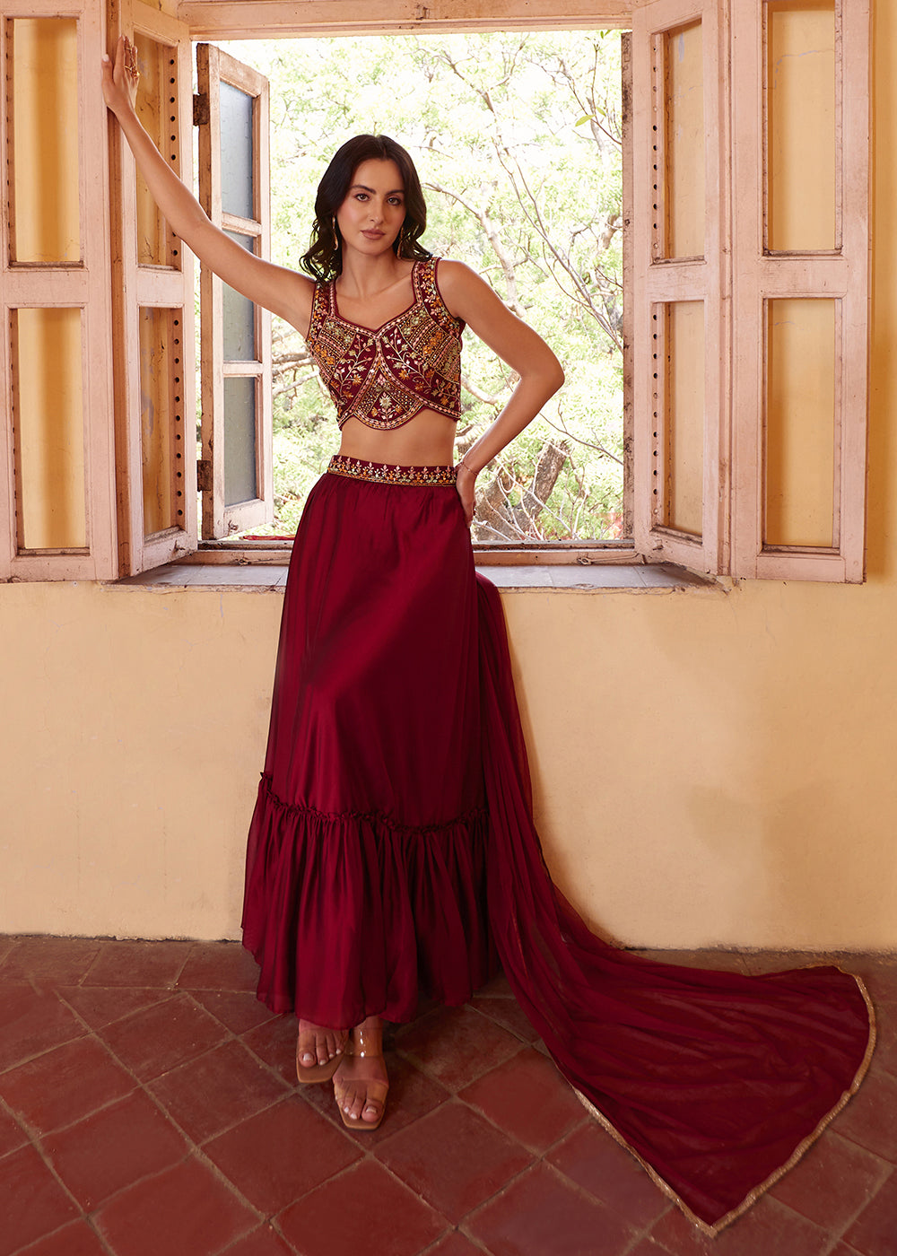 Readymade Stunning Red Lehenga Choli