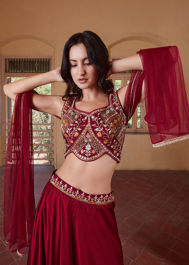 Readymade Stunning Red Lehenga Choli