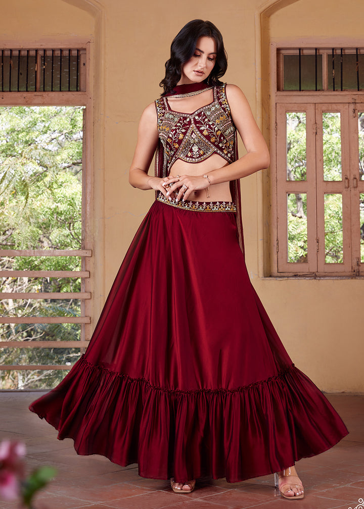 Readymade Stunning Red Lehenga Choli