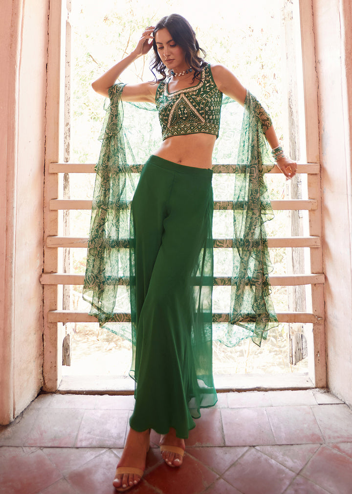 Readymade Elegant Green Lehenga Choli