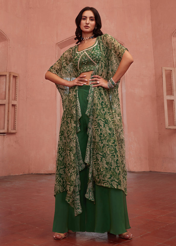 Readymade Elegant Green Lehenga Choli