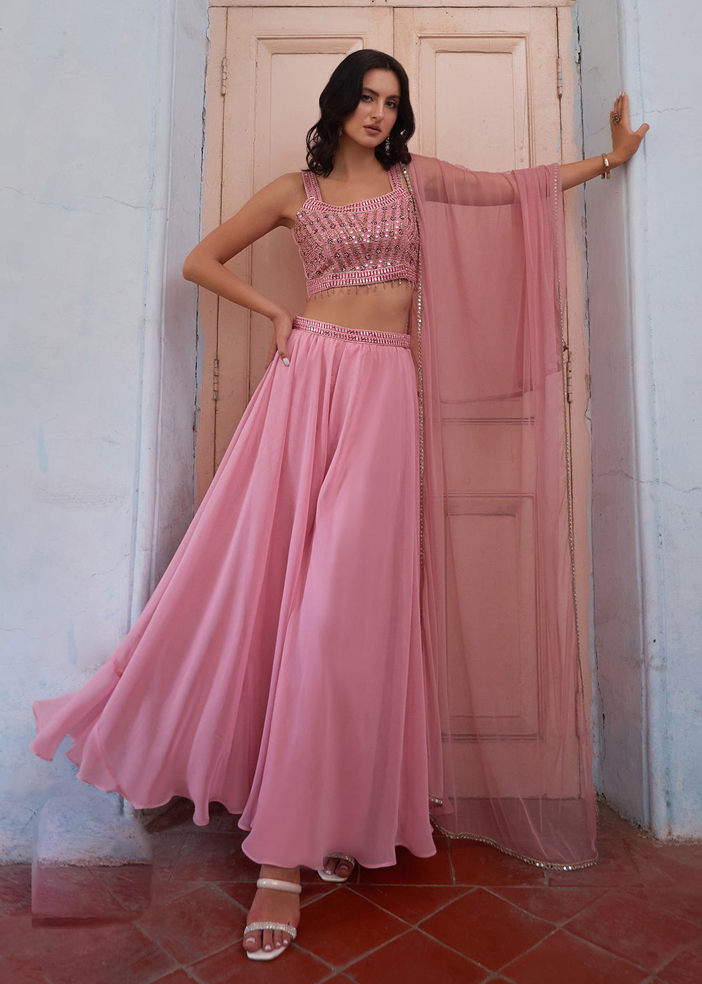 Readymade Stunning Pink Lehenga Choli