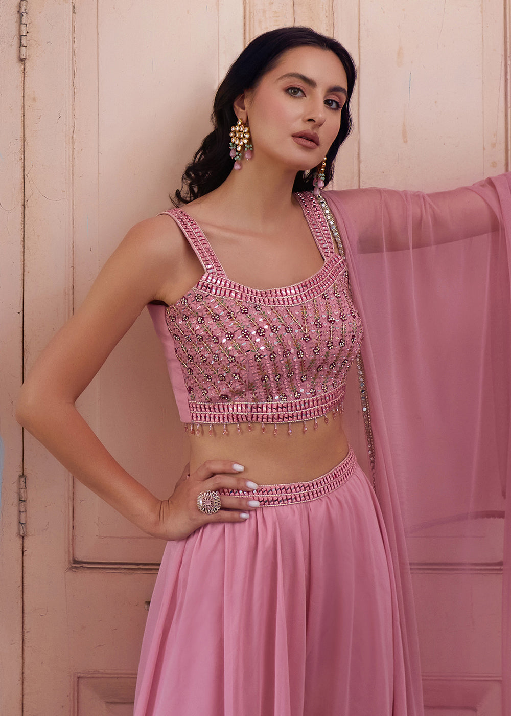 Readymade Stunning Pink Lehenga Choli