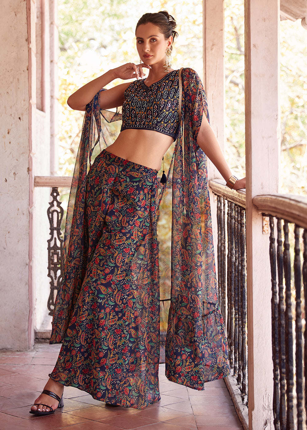 Readymade Exquisite Navy Blue Lehenga Choli