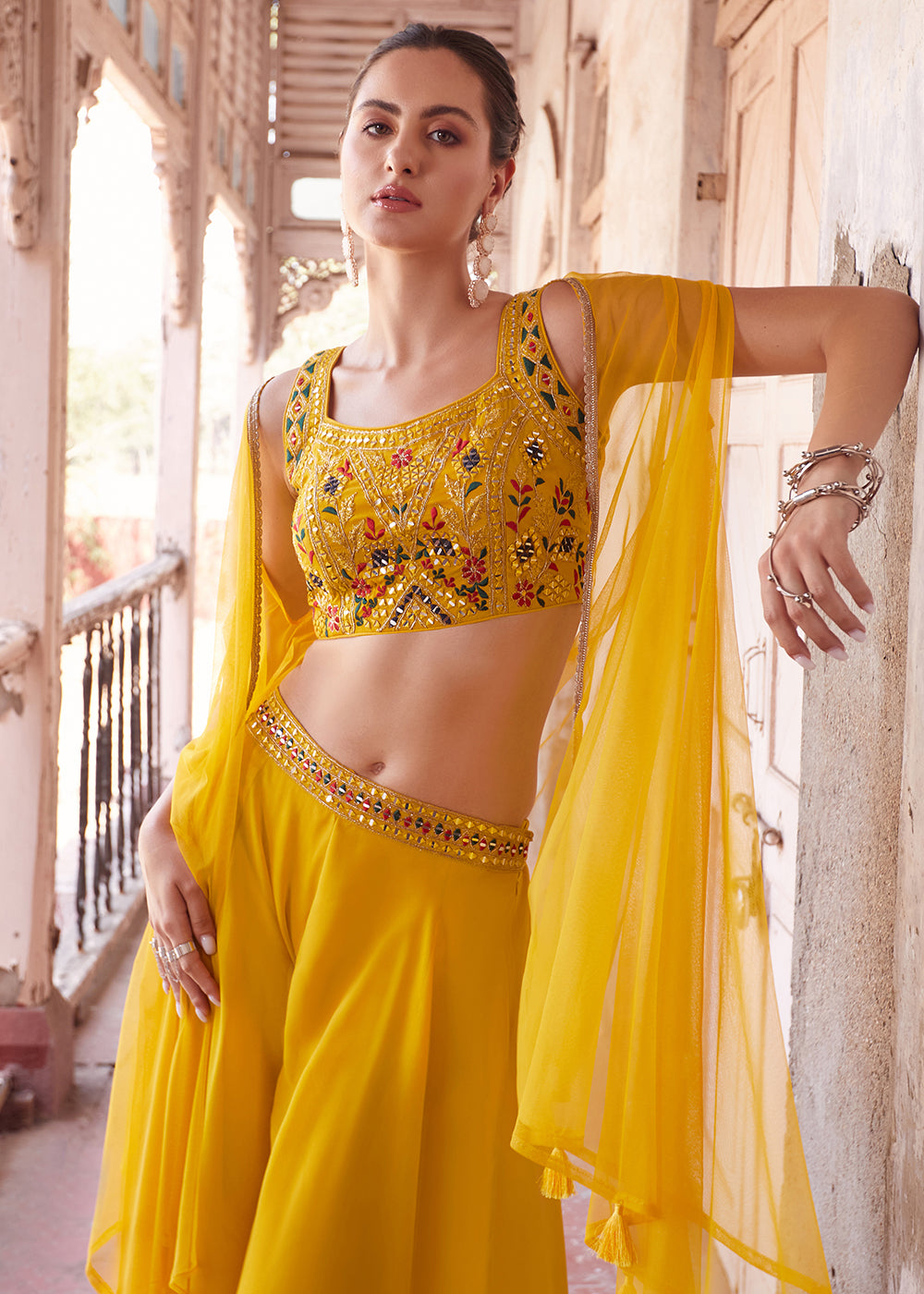 Readymade Elegant Yellow Lehenga Choli