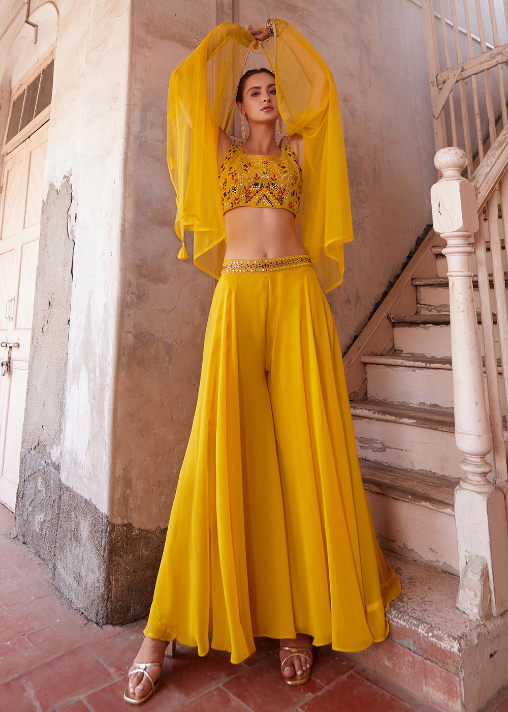 Readymade Elegant Yellow Lehenga Choli