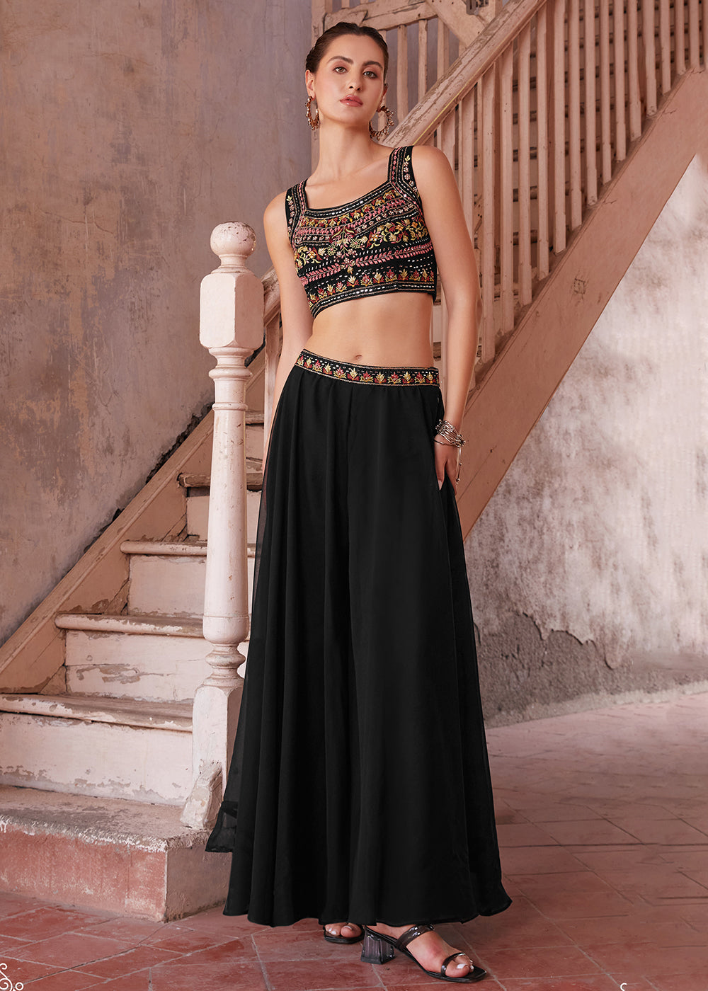 Readymade Stylish Black Lehenga Choli