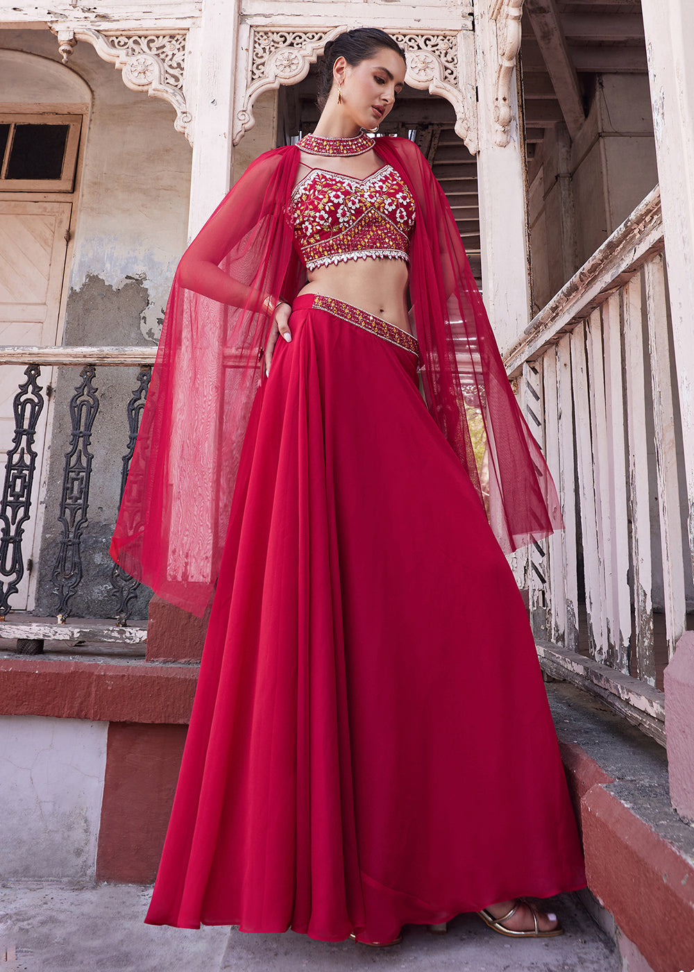 Readymade Exquisite Red Lehenga Choli