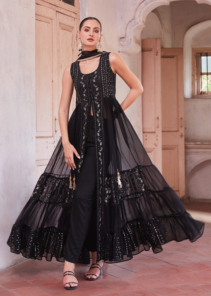 Readymade Black Designer Gown