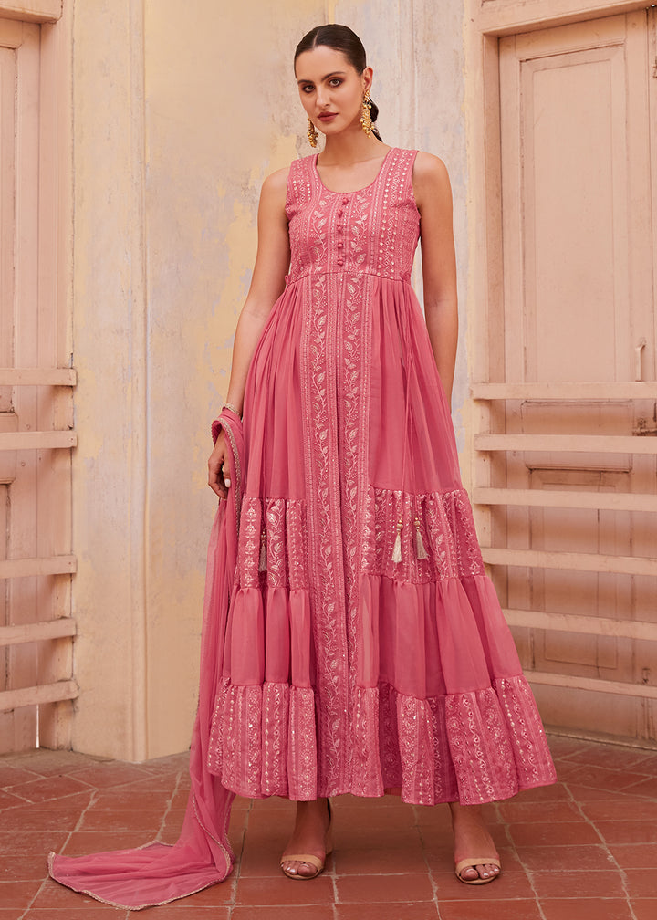 Readymade Pink Designer Gown