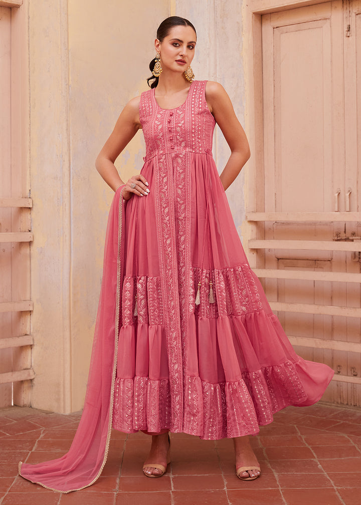 Readymade Pink Designer Gown