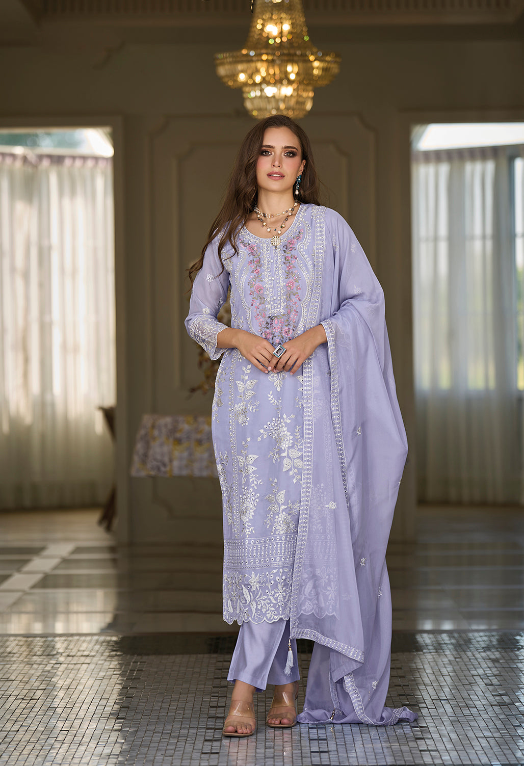 Readymade Purple Designer Salwar Kameez