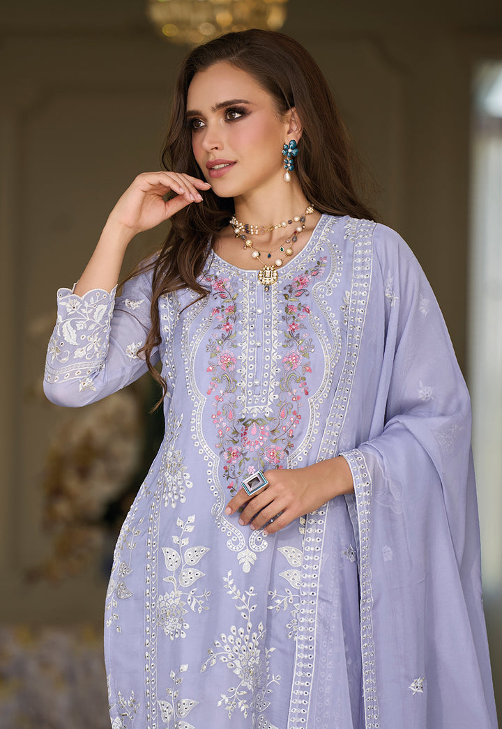 Readymade Purple Designer Salwar Kameez