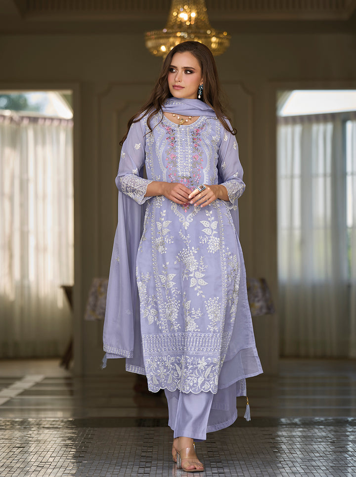 Readymade Purple Designer Salwar Kameez