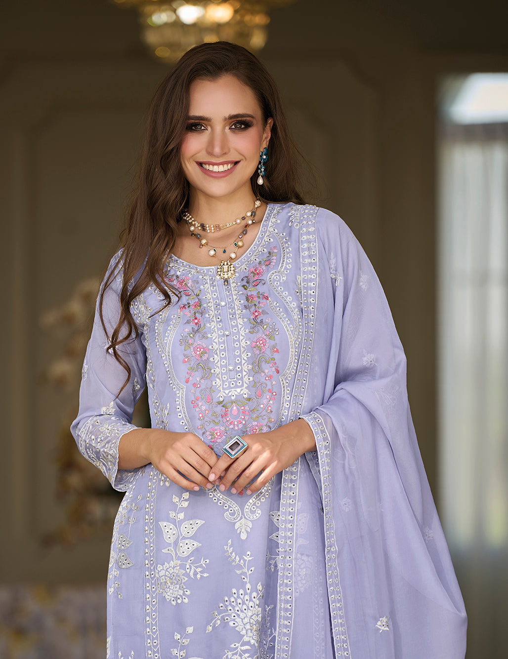 Readymade Purple Designer Salwar Kameez