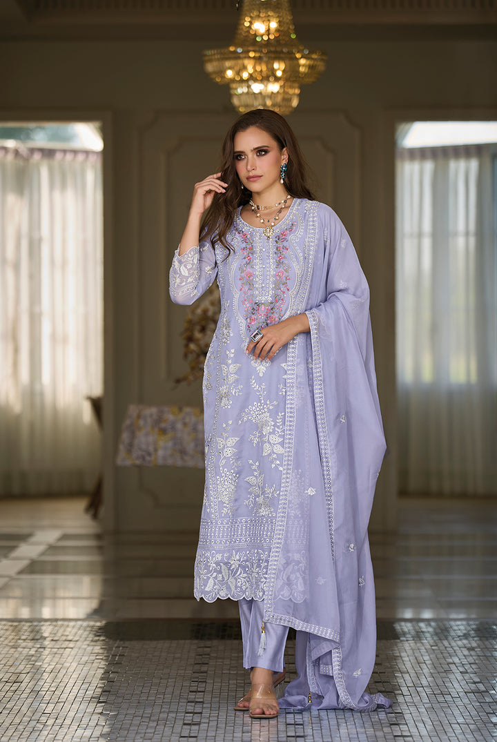 Readymade Purple Designer Salwar Kameez