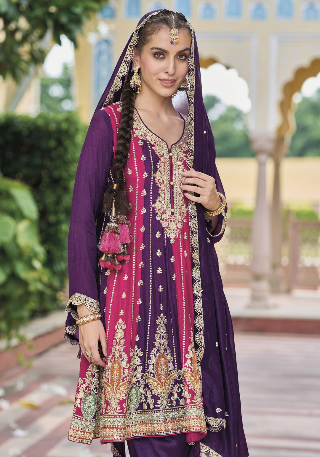 Readymade Elegant Purple Designer Salwar Kameez