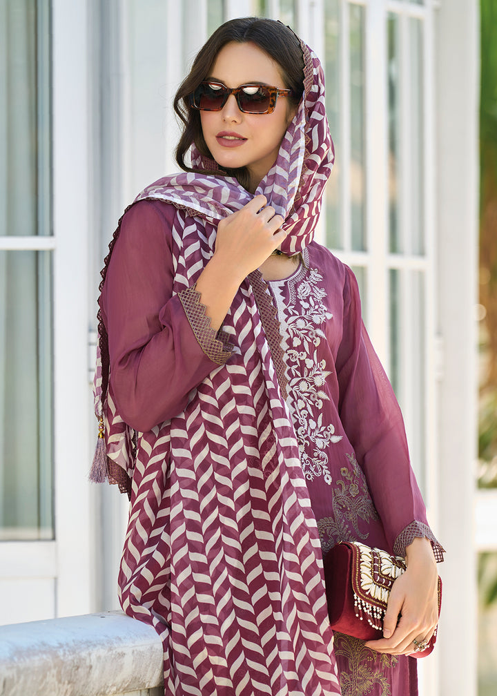 Readymade Exquisite Wine Designer Salwar Kameez