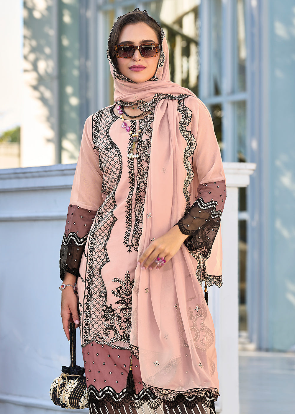 Readymade Glamorous Party Pink Designer Salwar Kameez