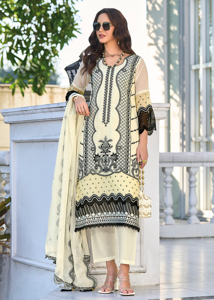 Readymade Elegant Off-White Designer Salwar Kameez