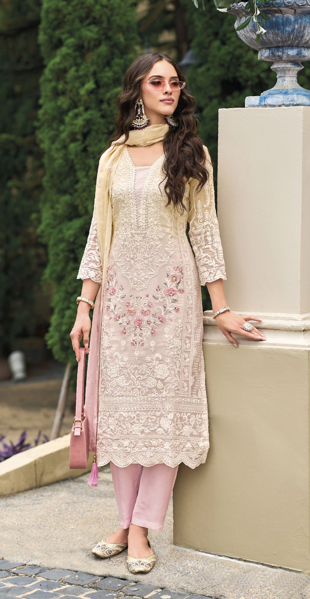 Readymade Elegant Light Pink Designer Salwar Kameez