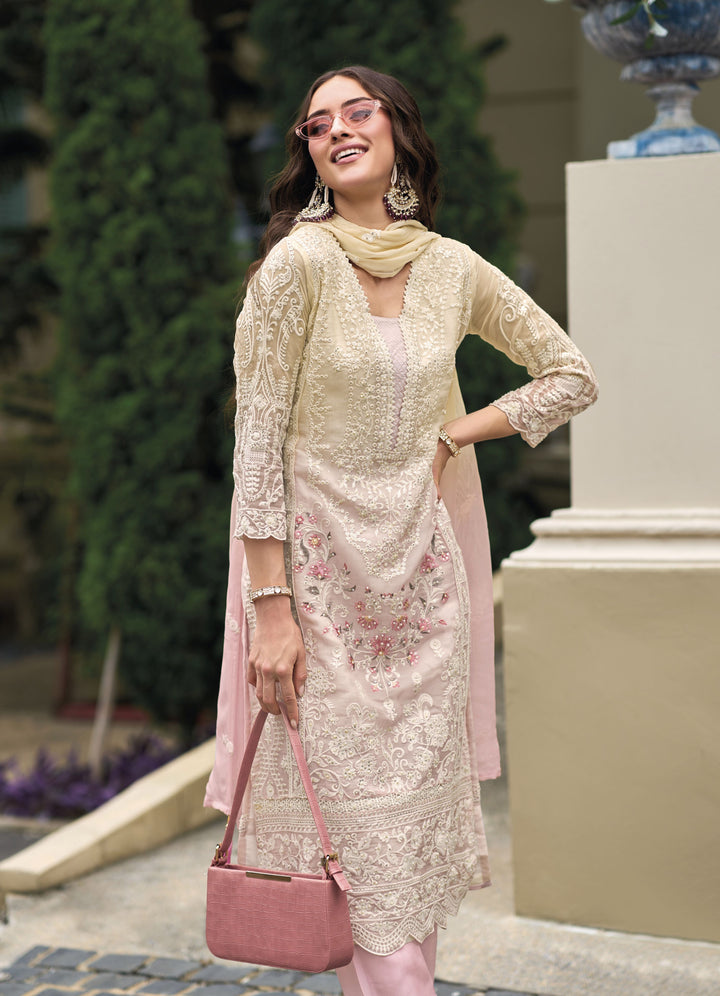 Readymade Elegant Light Pink Designer Salwar Kameez