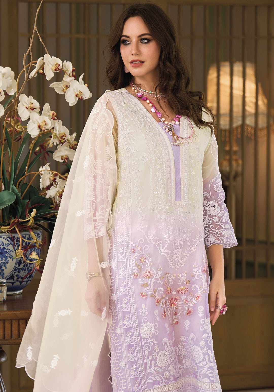 Readymade gant Light Purple Designer Salwar Kameez