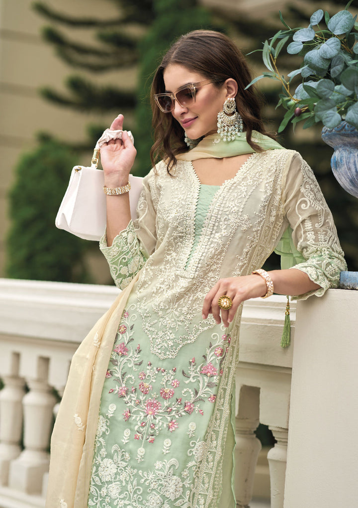 Readymade Elegant Light Green Designer Salwar Kameez