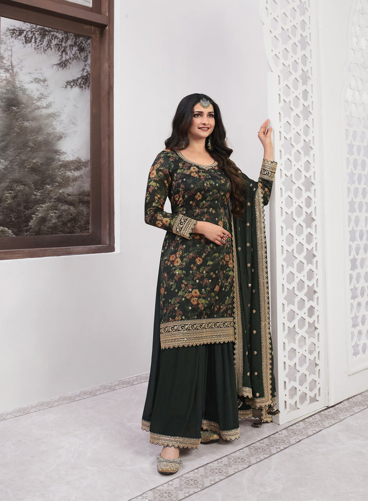 Readymade Designer Salwar Kameez in Exquisite Green