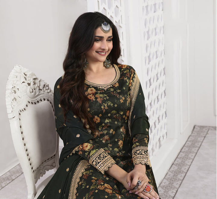 Readymade Designer Salwar Kameez in Exquisite Green