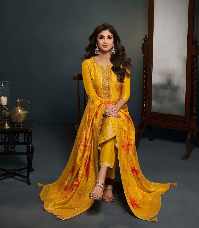 Readymade Designer Salwar Kameez in Yellow