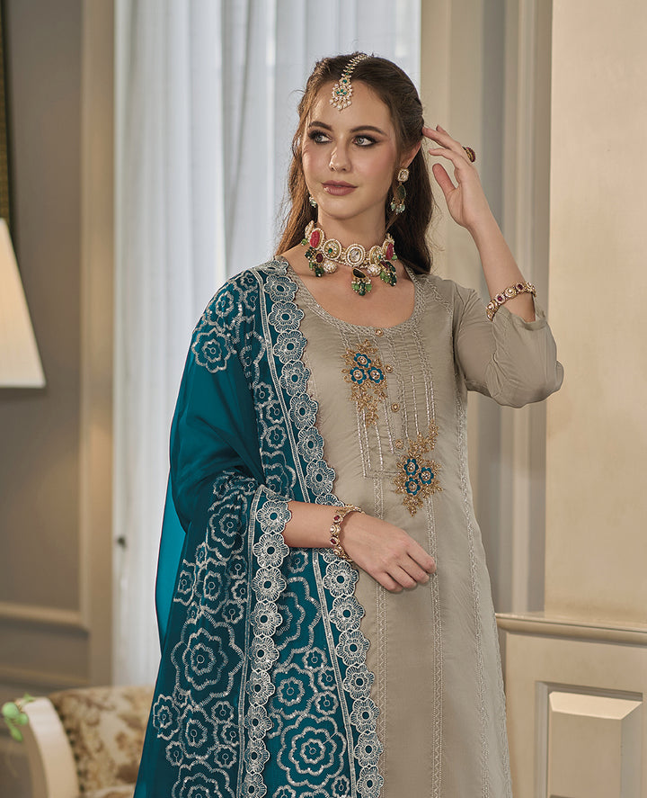 Readymade Designer Blue Salwar Kameez