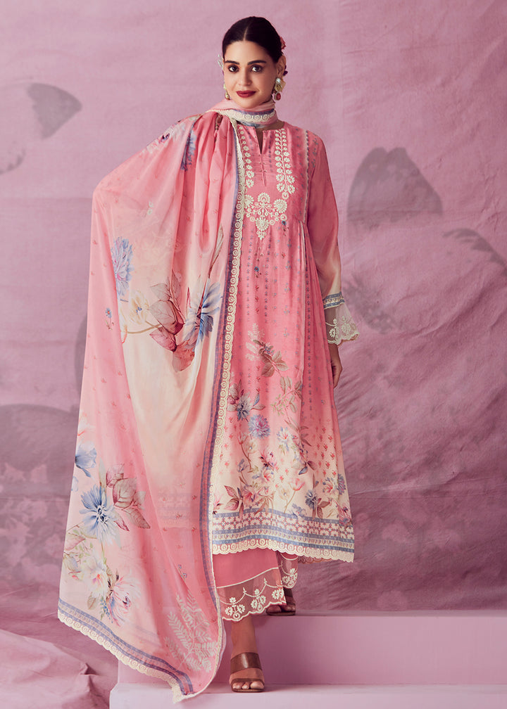 Readymade Designer Peach Salwar Kameez