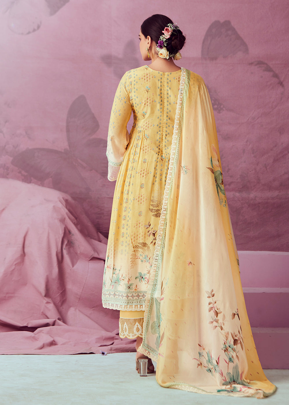 Readymade Designer Yellow Salwar Kameez