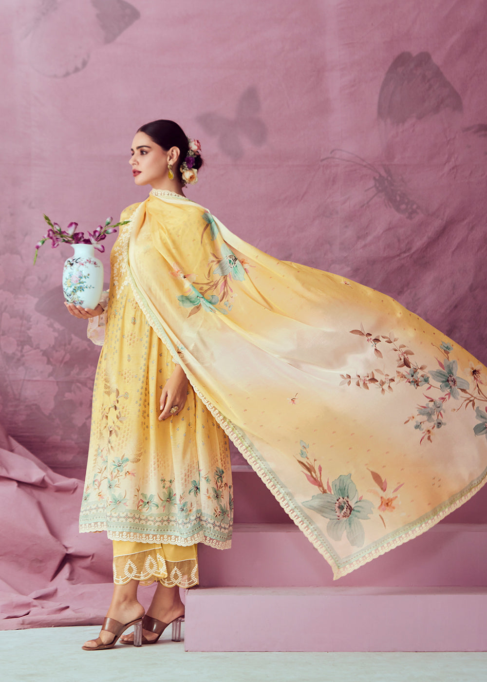 Readymade Designer Yellow Salwar Kameez