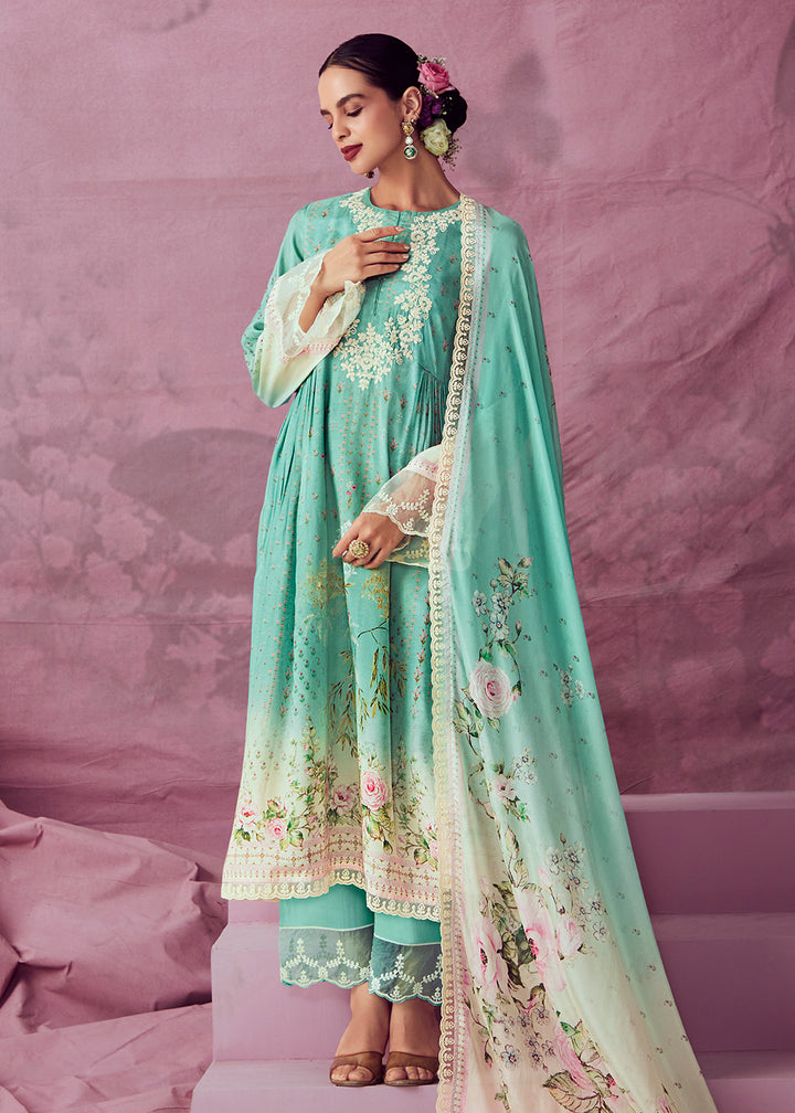 Readymade Designer Mint Salwar Kameez