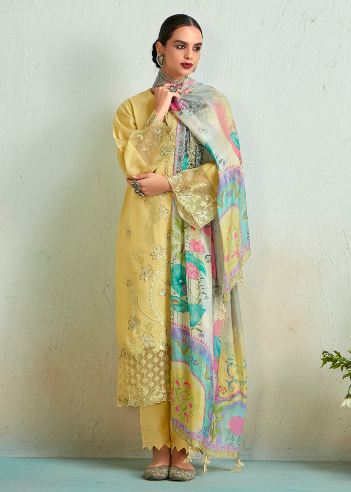 Readymade Elegant Yellow Salwar Kameez