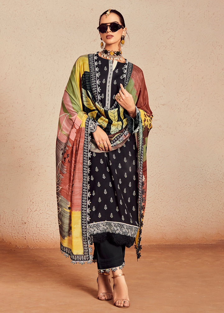 Readymade Exquisite Black Designer Salwar Kameez