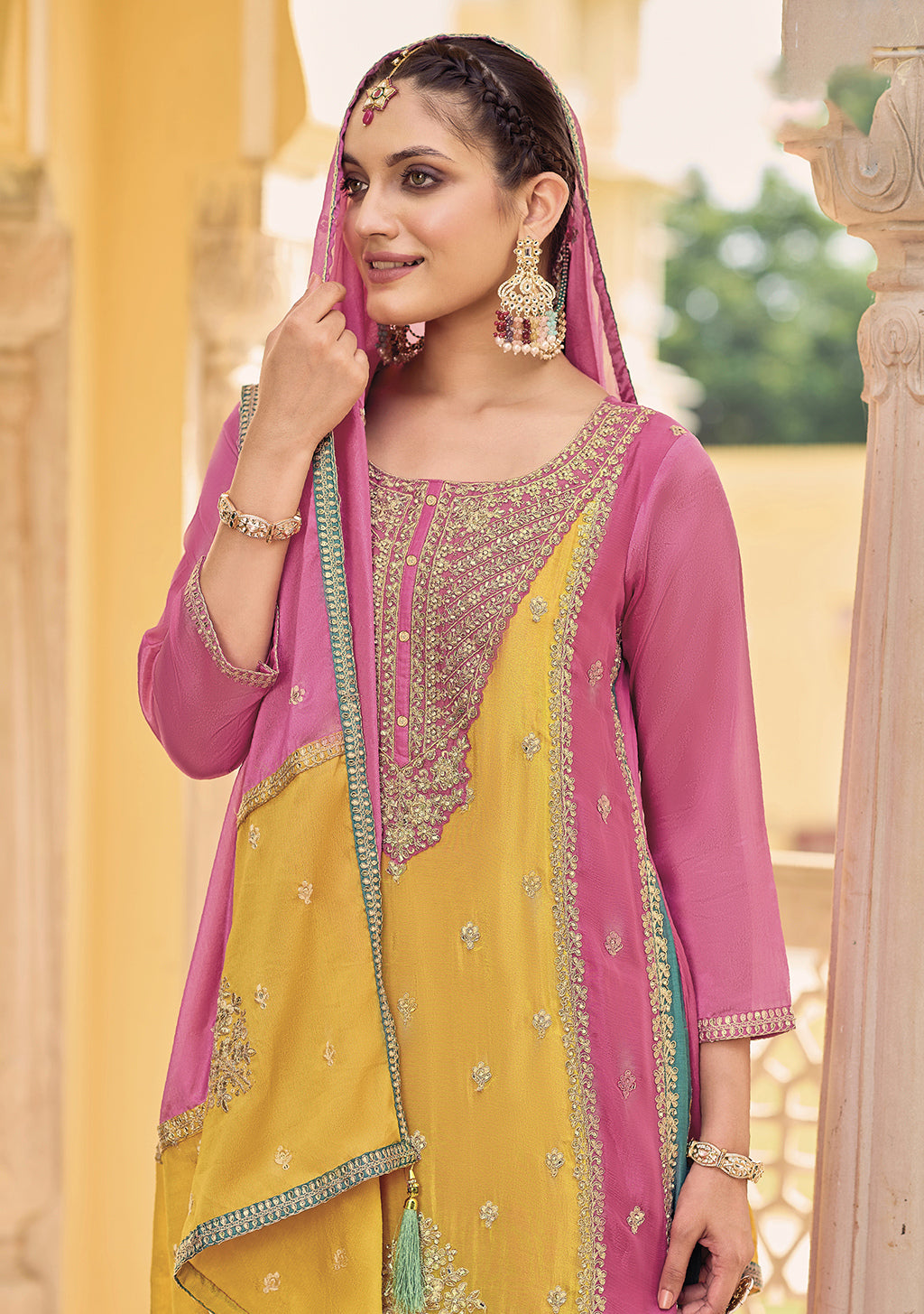 Readymade Yellow Designer Salwar Kameez