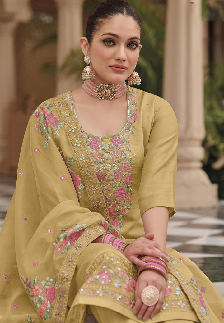 Readymade Yellow Designer Salwar Kameez