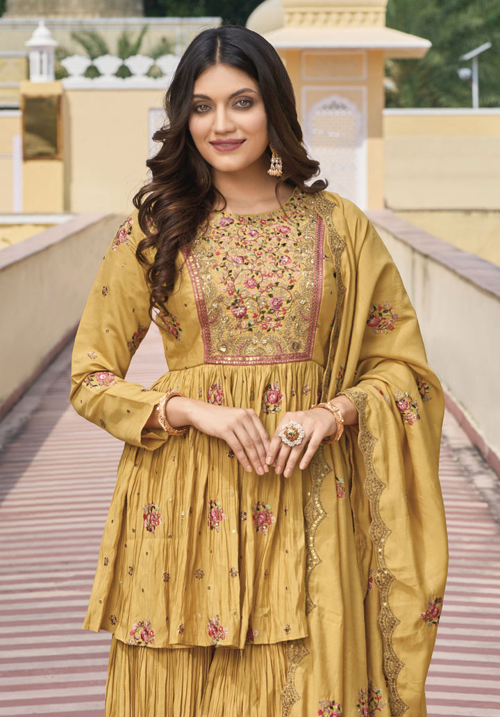 Readymade Designer Dark Yellow Palazzo