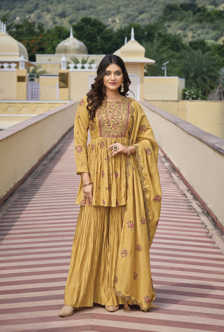 Readymade Designer Dark Yellow Palazzo