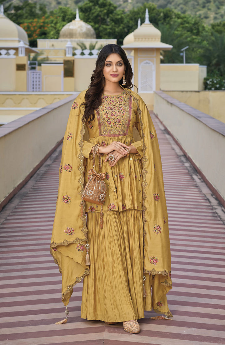 Readymade Designer Dark Yellow Palazzo