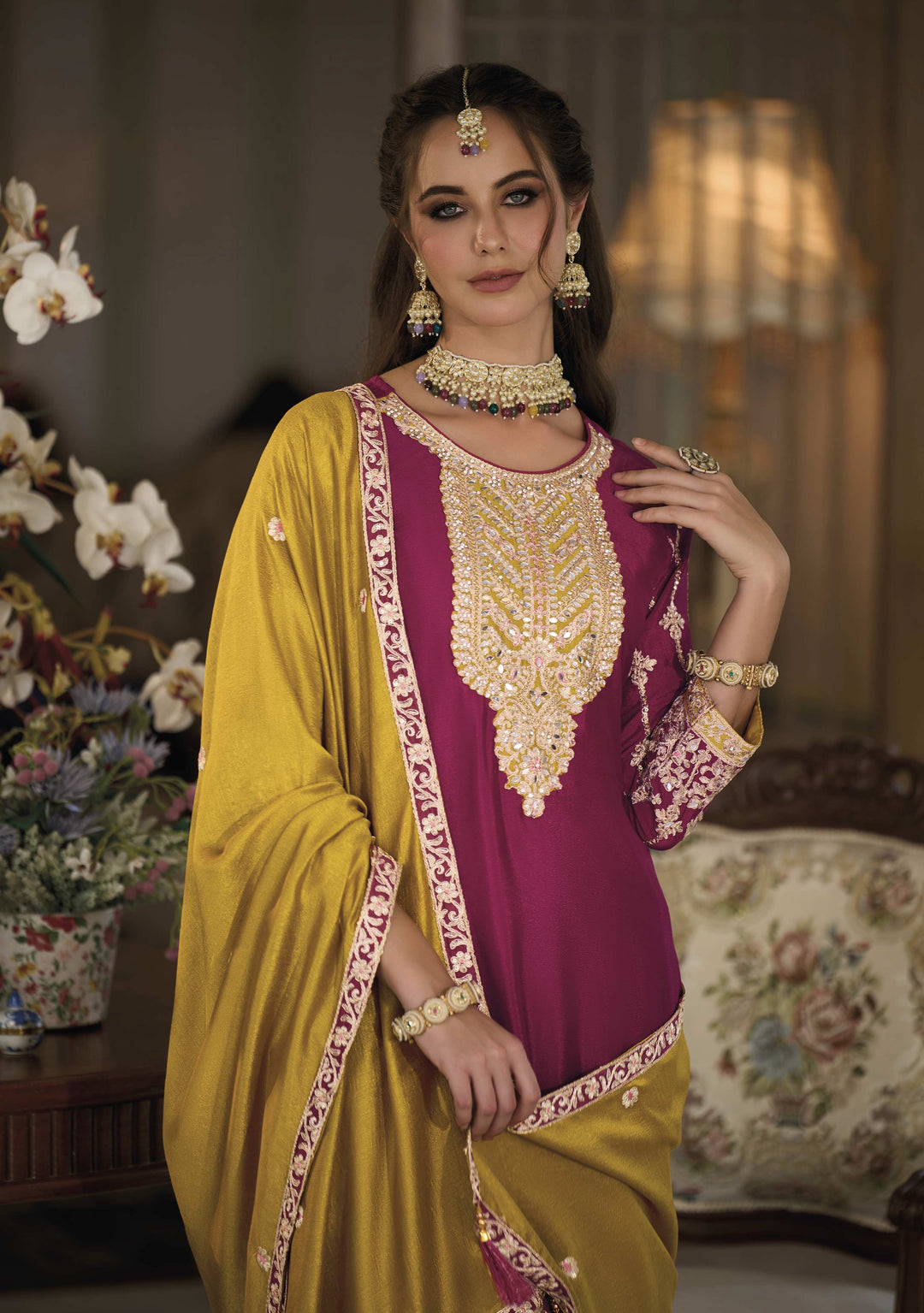 Readyamde Graceful in Pink Premium Silk Designer Salwar Kameez