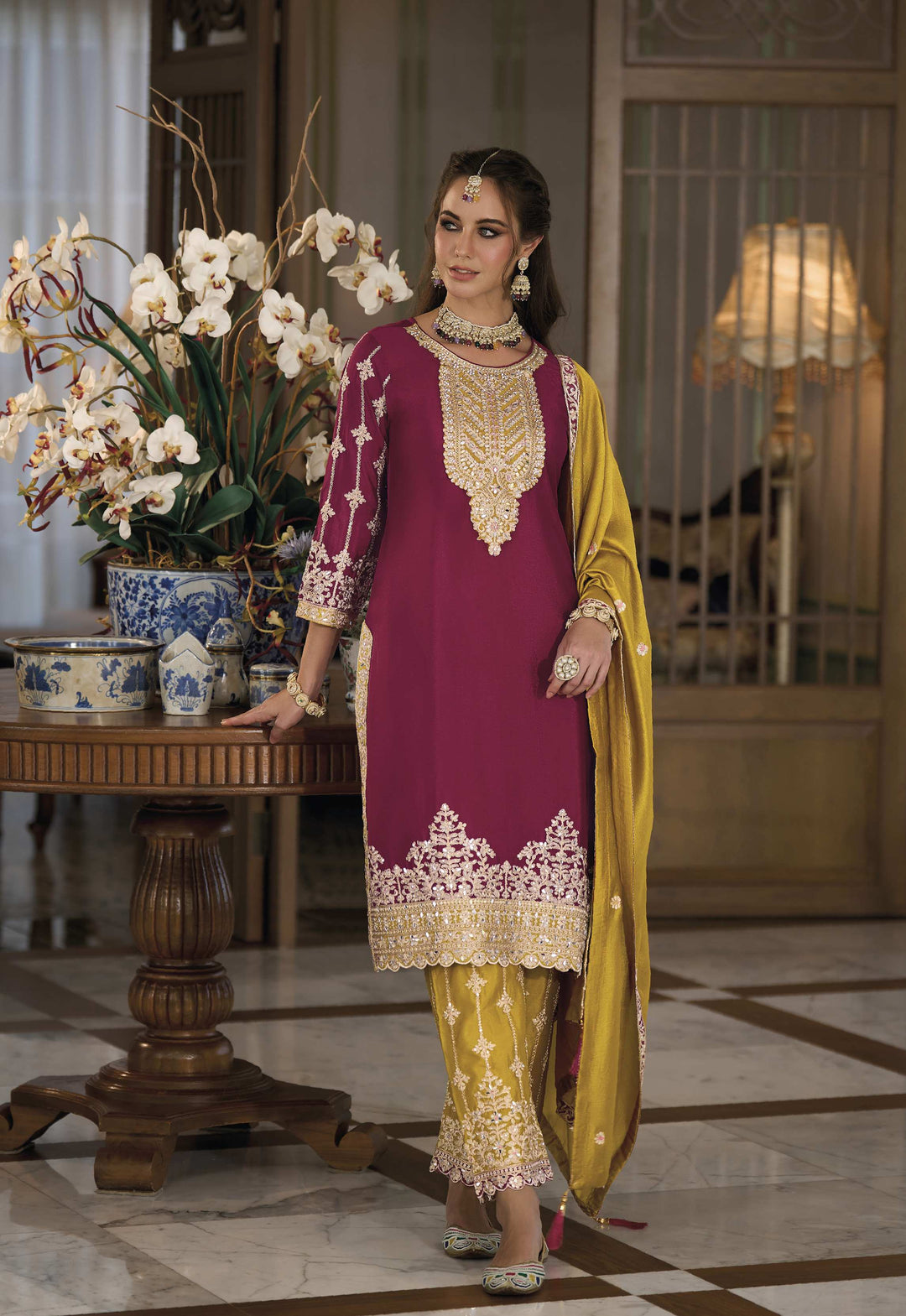 Readyamde Graceful in Pink Premium Silk Designer Salwar Kameez