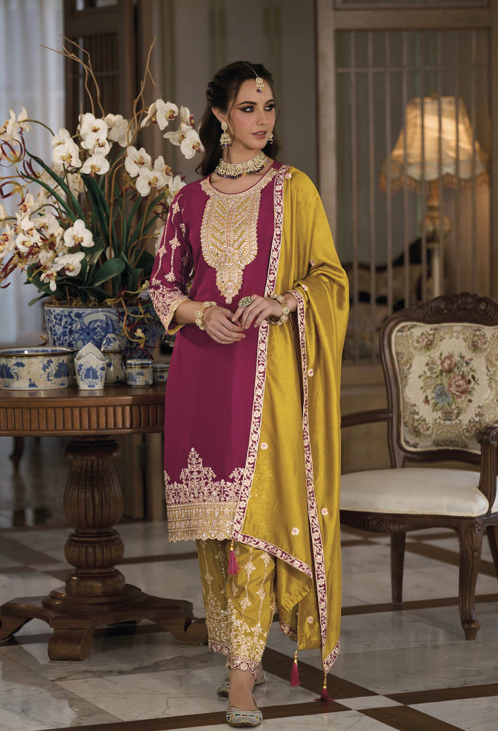 Readyamde Graceful in Pink Premium Silk Designer Salwar Kameez