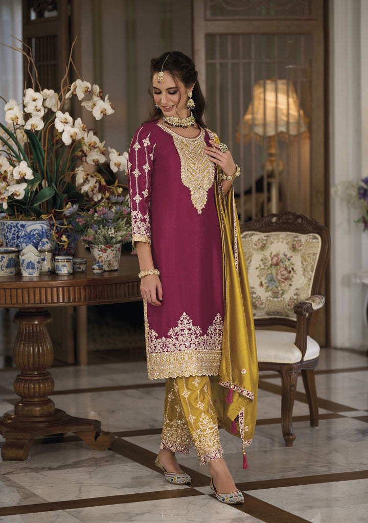 Readyamde Graceful in Pink Premium Silk Designer Salwar Kameez