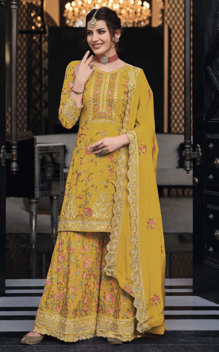 Readymade Radiant Yellow Designer Salwar Kameez