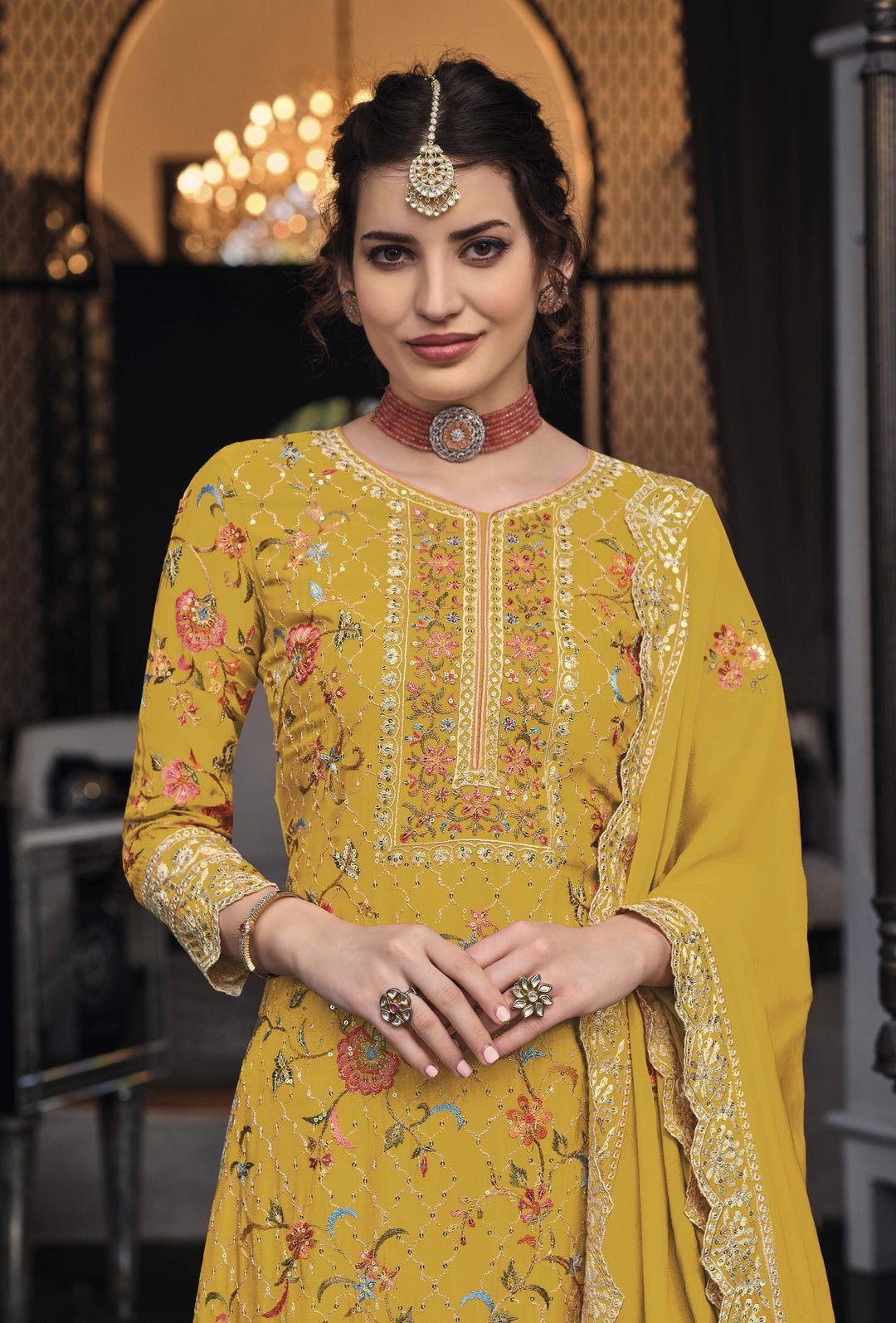 Readymade Radiant Yellow Designer Salwar Kameez