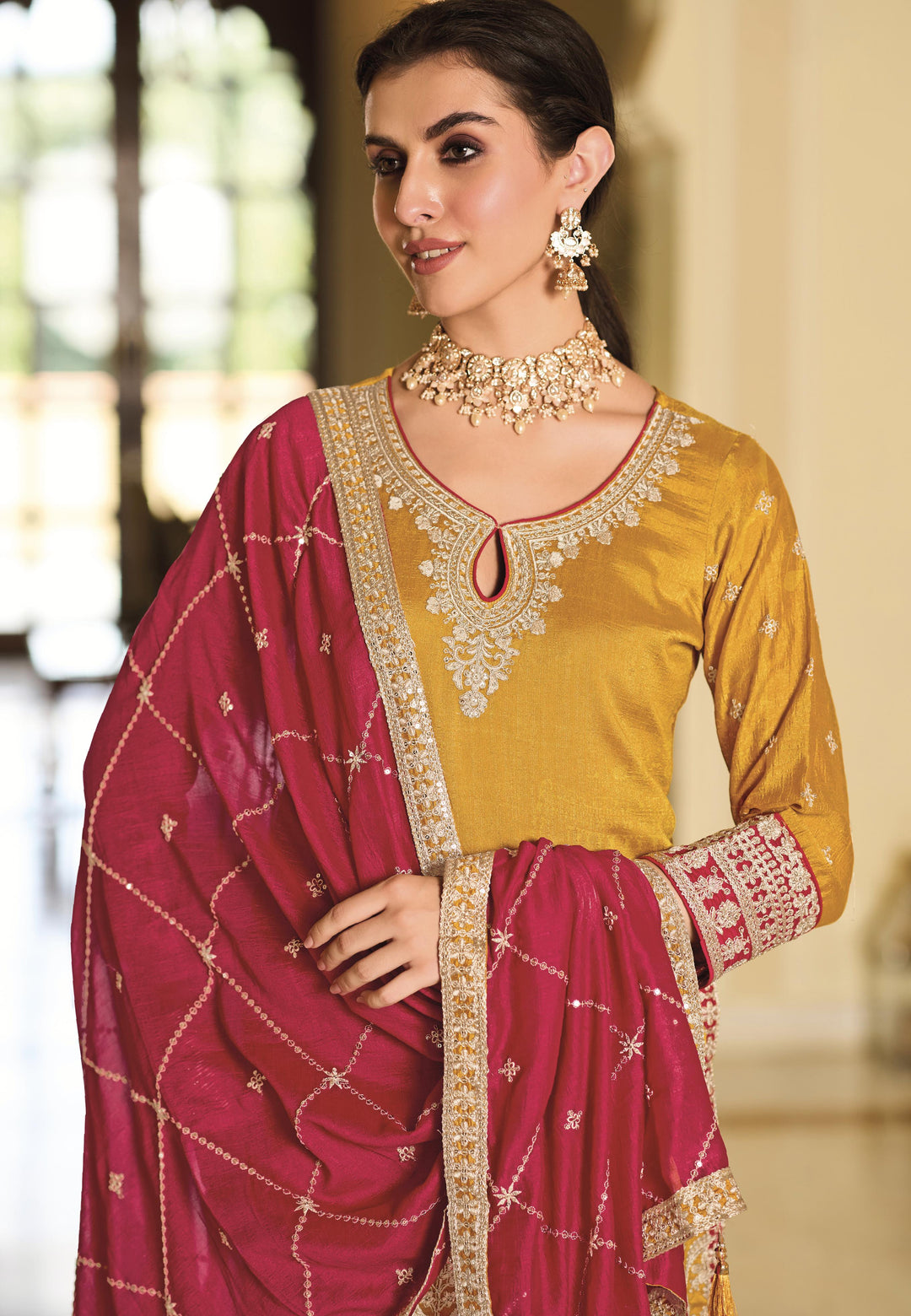 Readymade PartyWear Salwar Kameez in Yellow